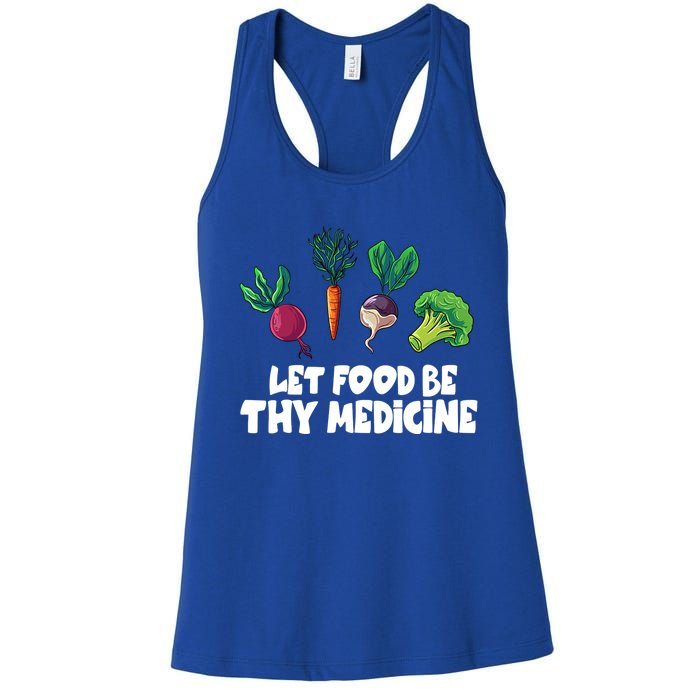 Healthy Eating Carrot Let Food Be Thy Medicine Gift Women's Racerback Tank