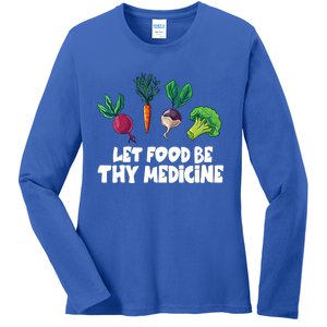 Healthy Eating Carrot Let Food Be Thy Medicine Gift Ladies Long Sleeve Shirt