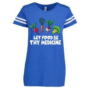 Healthy Eating Carrot Let Food Be Thy Medicine Gift Enza Ladies Jersey Football T-Shirt