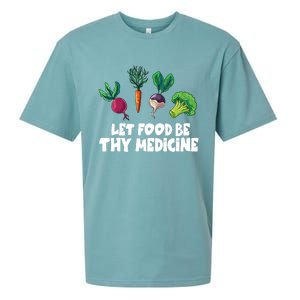 Healthy Eating Carrot Let Food Be Thy Medicine Gift Sueded Cloud Jersey T-Shirt