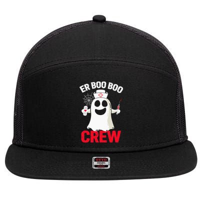 Halloween ER Costume  ER Boo Boo Crew Nurse Ghost 7 Panel Mesh Trucker Snapback Hat