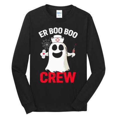 Halloween ER Costume  ER Boo Boo Crew Nurse Ghost Tall Long Sleeve T-Shirt