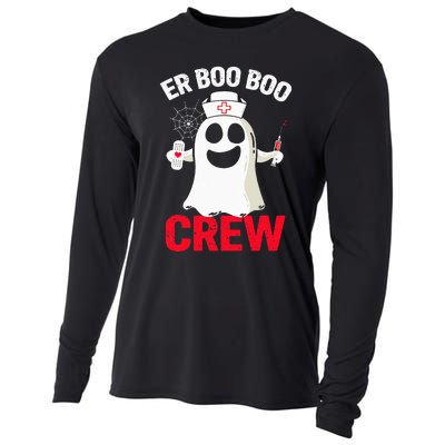 Halloween ER Costume  ER Boo Boo Crew Nurse Ghost Cooling Performance Long Sleeve Crew