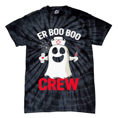 Halloween ER Costume  ER Boo Boo Crew Nurse Ghost Tie-Dye T-Shirt