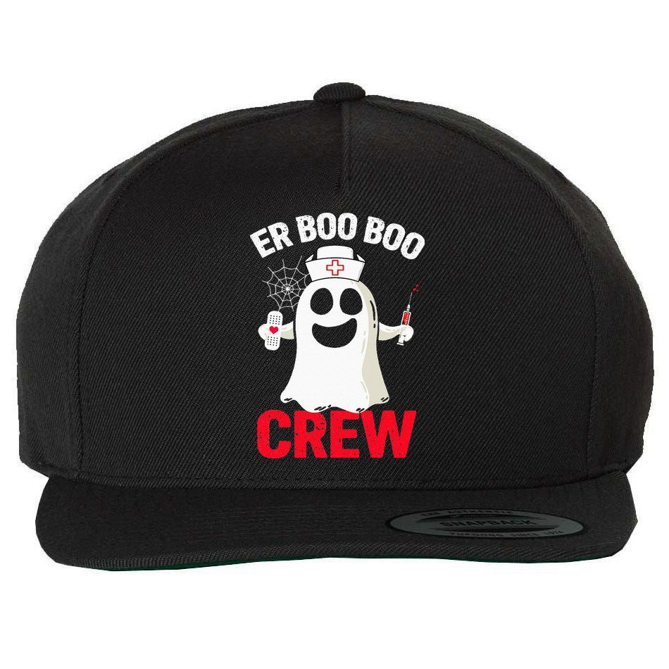 Halloween ER Costume  ER Boo Boo Crew Nurse Ghost Wool Snapback Cap