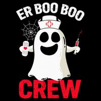 Halloween ER Costume  ER Boo Boo Crew Nurse Ghost Wool Snapback Cap