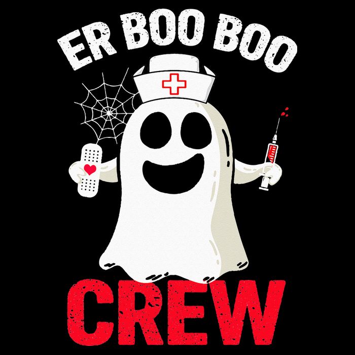 Halloween ER Costume  ER Boo Boo Crew Nurse Ghost Wool Snapback Cap