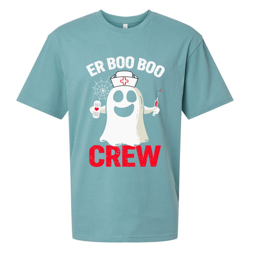 Halloween ER Costume  ER Boo Boo Crew Nurse Ghost Sueded Cloud Jersey T-Shirt