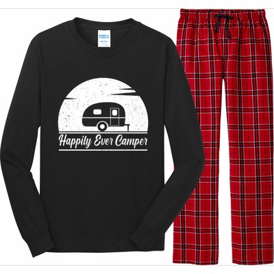 Happily Ever Camper Gift Living The Rv Life Gift Road Trip Gift Long Sleeve Pajama Set