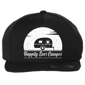 Happily Ever Camper Gift Living The Rv Life Gift Road Trip Gift Wool Snapback Cap