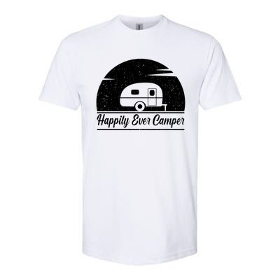 Happily Ever Camper Gift Living The Rv Life Gift Road Trip Gift Softstyle CVC T-Shirt