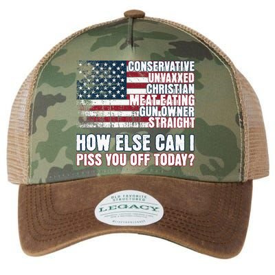 How Else Can I Piss You Off Today Us Flag Legacy Tie Dye Trucker Hat