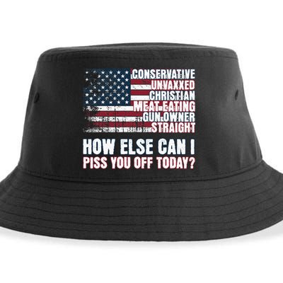 How Else Can I Piss You Off Today Us Flag Sustainable Bucket Hat