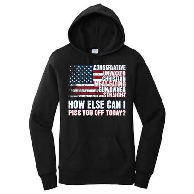 How Else Can I Piss You Off Today Us Flag Women's Pullover Hoodie
