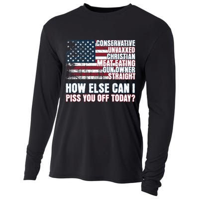 How Else Can I Piss You Off Today Us Flag Cooling Performance Long Sleeve Crew