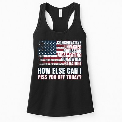 How Else Can I Piss You Off Today Us Flag Womens Tank Top