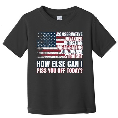 How Else Can I Piss You Off Today Us Flag Toddler T-Shirt