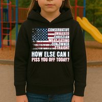 How Else Can I Piss You Off Today Us Flag Kids Hoodie