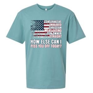 How Else Can I Piss You Off Today Us Flag Sueded Cloud Jersey T-Shirt