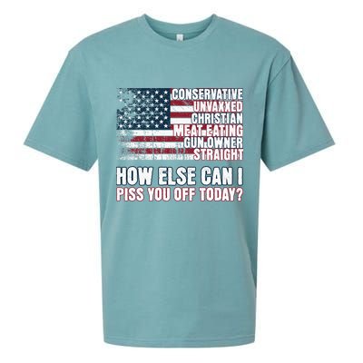 How Else Can I Piss You Off Today Us Flag Sueded Cloud Jersey T-Shirt