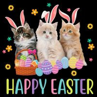 Happy Easter Cute Cat Lover Holiday Backpack