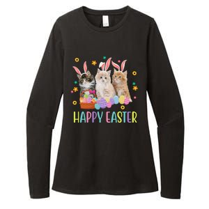 Happy Easter Cute Cat Lover Holiday Womens CVC Long Sleeve Shirt