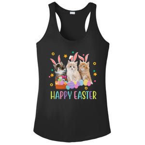 Happy Easter Cute Cat Lover Holiday Ladies PosiCharge Competitor Racerback Tank