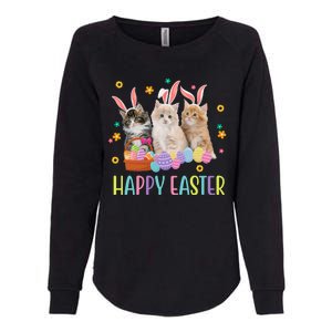 Happy Easter Cute Cat Lover Holiday Womens California Wash Sweatshirt