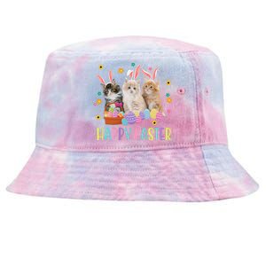 Happy Easter Cute Cat Lover Holiday Tie-Dyed Bucket Hat