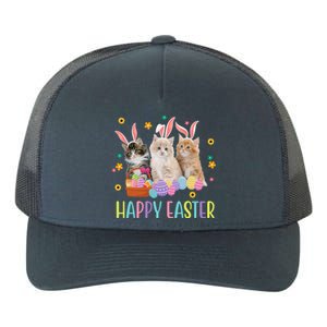 Happy Easter Cute Cat Lover Holiday Yupoong Adult 5-Panel Trucker Hat