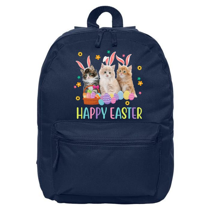 Happy Easter Cute Cat Lover Holiday 16 in Basic Backpack