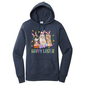 Happy Easter Cute Cat Lover Holiday Women's Pullover Hoodie