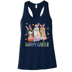 Happy Easter Cute Cat Lover Holiday Women's Racerback Tank