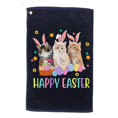 Happy Easter Cute Cat Lover Holiday Golf Towel