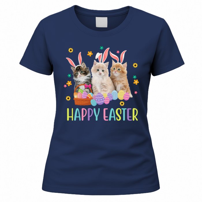 Happy Easter Cute Cat Lover Holiday Women's T-Shirt