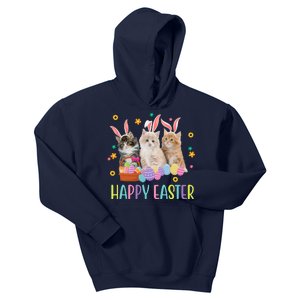 Happy Easter Cute Cat Lover Holiday Kids Hoodie