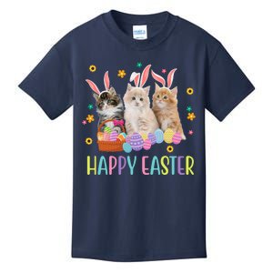 Happy Easter Cute Cat Lover Holiday Kids T-Shirt