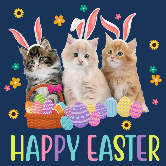 Happy Easter Cute Cat Lover Holiday Full Zip Hoodie
