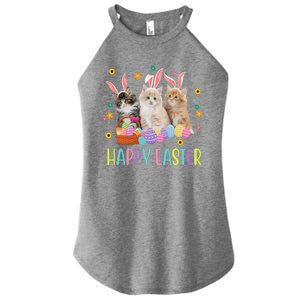 Happy Easter Cute Cat Lover Holiday Women's Perfect Tri Rocker Tank