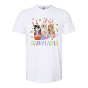 Happy Easter Cute Cat Lover Holiday Softstyle CVC T-Shirt