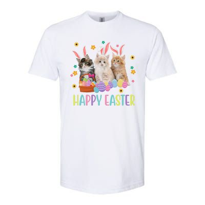 Happy Easter Cute Cat Lover Holiday Softstyle® CVC T-Shirt