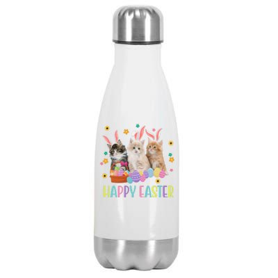 Happy Easter Cute Cat Lover Holiday Stainless Steel Insulated Water Bottle