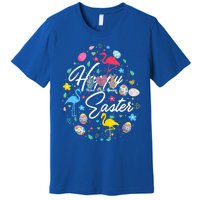 Happy Easter Cute Easter Eggs Shape Collection Flamingo Cute Gift Premium T-Shirt