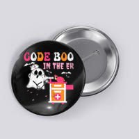 Halloween ER Costume ER Boo Boo Crew Nurse Ghost Nursing Button