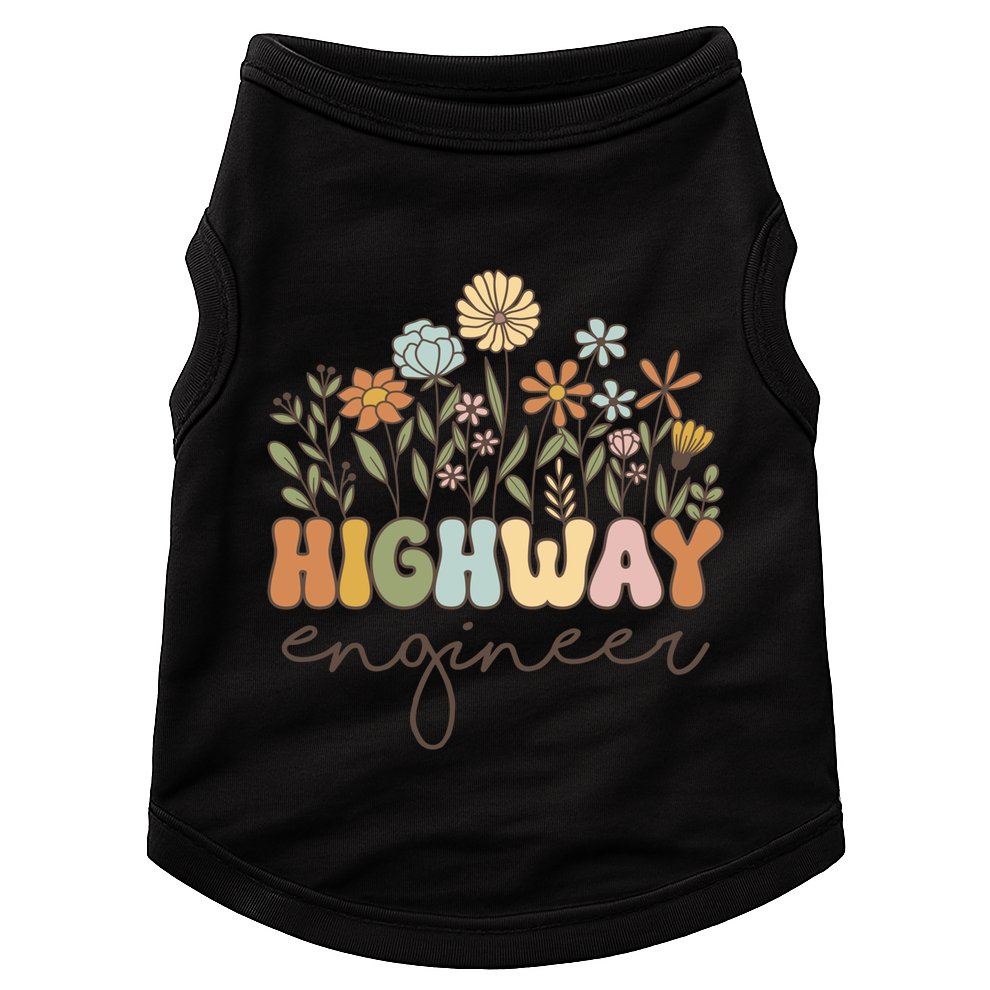 Highway Engineer Civil Engineering Transportation Cool Gift Doggie Tank