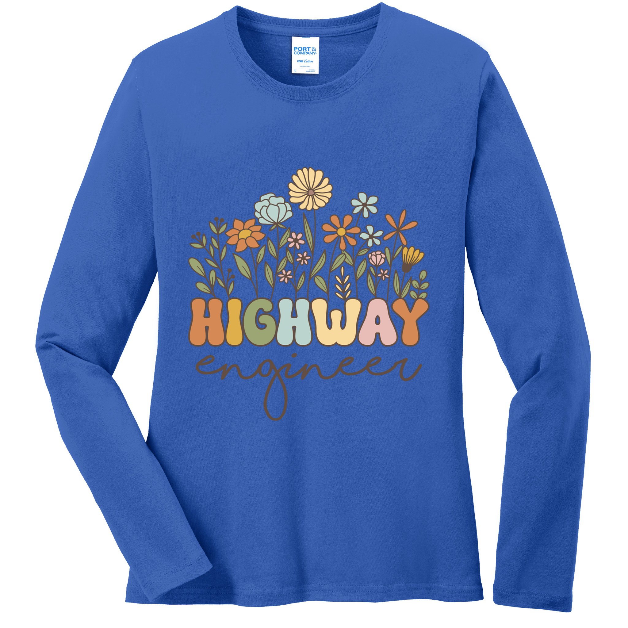 Highway Engineer Civil Engineering Transportation Cool Gift Ladies Long Sleeve Shirt