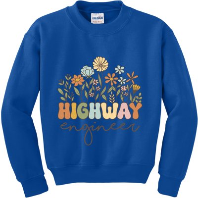 Highway Engineer Civil Engineering Transportation Cool Gift Kids Sweatshirt