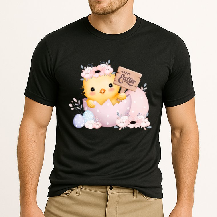 Happy Easter Cute Chick Easter Sunday Cooling Performance Crew T-Shirt