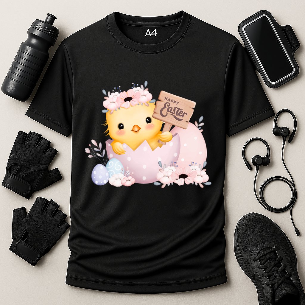 Happy Easter Cute Chick Easter Sunday Cooling Performance Crew T-Shirt
