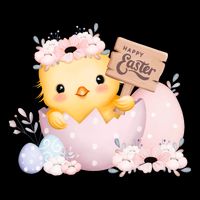 Happy Easter Cute Chick Easter Sunday Cooling Performance Crew T-Shirt
